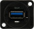 Straight, Panel Mount, Socket Type A to A 3.0 USB Connector