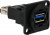 Straight, Panel Mount, Socket Type A to A 3.0 USB Connector