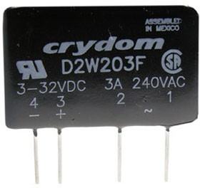D2W203F, реле твердотельное 3-32VDC 3A/24-240VAC SIP SSR ZC snubber