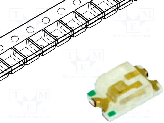 WW-BIS170TS-E, Светодиод, SMD, 0805, голубой, 80-170мкд, 2x1,25x0,7мм, 120°, 20мА WW-BIS170TS-E, Светодиод, SMD, 0805, голубой, 80-170мкд, 2x1,25x0,7мм, 120°, 20мА