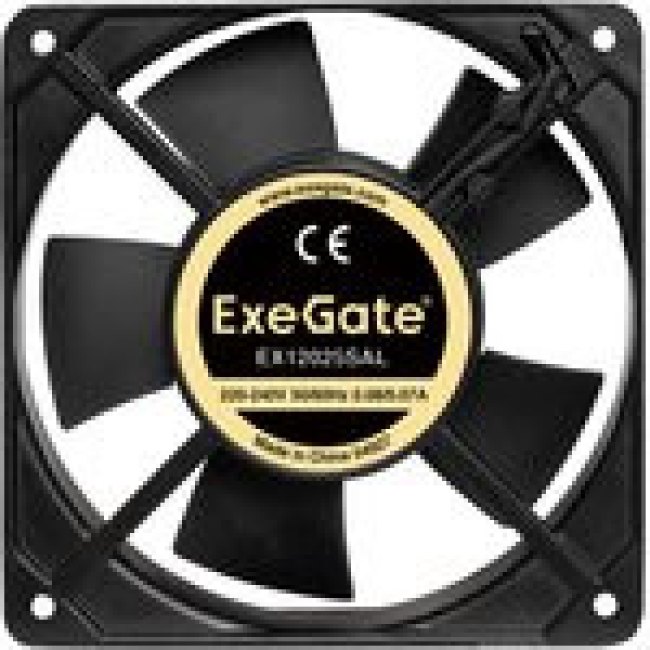 Вентилятор 220В ExeGate EX12025SAL (120x120x25 мм, Sleeve bearing (подшипник скольжения, алюминиевый Вентилятор 220В ExeGate EX12025SAL (120x120x25 мм, Sleeve bearing (подшипник скольжения, алюминиевый