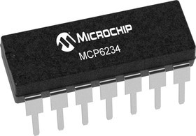 MCP6234T-E/ST, MCP6234T-E/ST, Op Amp, 300kHz, 1.8 V 5.5 V V, 14-Pin TSSOP