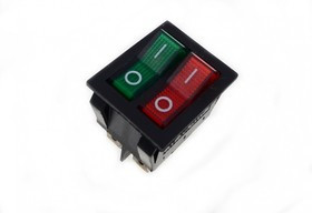 SWR 2101-1C3 G+R/B IRS, Переключатель клавишный c подсветкой (красный+зеленый)
