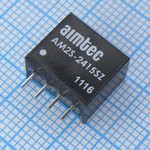 AM2S-2415SZ, DC/DC преобразователь, 2Вт, вход 21.6-26.4В, выход 15В/0.13A