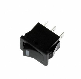 R1966ABLKBLKEGGRN, Rocker Switches SPST ON-OFF QUIK-CON GREEN LED ILLUM