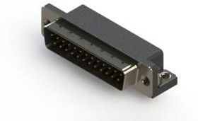 621-025-268-032, D-Sub Standard Connectors 25P PLUG RA .318 FP