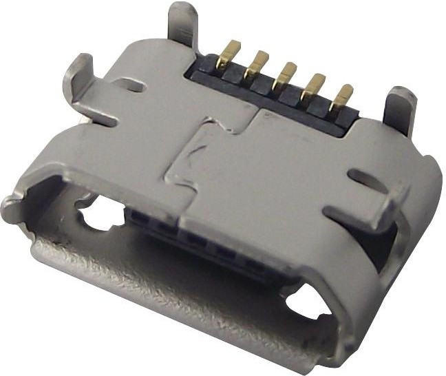 105017-0002, USB Connectors uUSB B Rec BotMt Flange TH 0.70