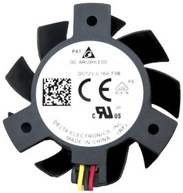 ASB0412LA-A, AXIAL FAN, 40MM, 12VDC, 4.394CFM, 15DBA