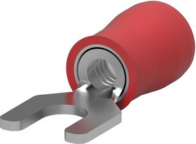 2-34080-1, TERMINAL, SPADE TONGUE, #6, RED