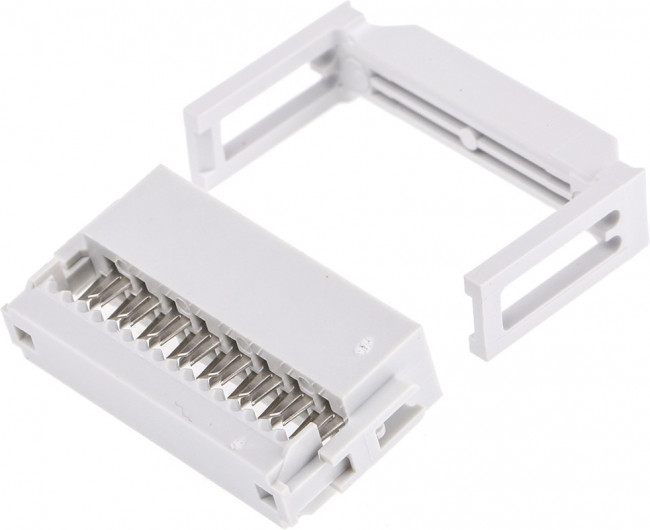 71600-016LF, Conn IDC Connector RCP 16 POS 2.54mm IDT RA Side Entry Cable Mount Tube