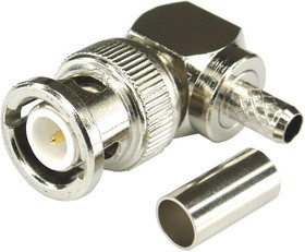 HYR-0115B (GB-115B) (BNC-7005), Разъем BNC, штекер угловой, RG-59, обжим (Crimp)