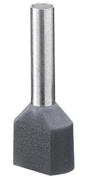 3200975, AI-TWIN2X 0.75-10 GY Insulated Crimp Bootlace Ferrule, 10mm Pin Length, 1.8mm Pin Diameter, 2 x