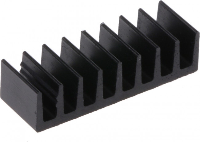 ICK14/16B, Радиатор: штампованный, черный, L: 6,3мм, W: 19мм, H: 4,8мм, 50К/Вт