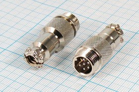 Штекер микрофонный MIC12\6P\каб\ М12\XS12JK-6P-M; №14499 штек мик MIC12\6P\каб\ М12\\XS12JK-6P-M