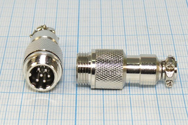 Штекер микрофонный MIC12\6P\каб\ М12\XS12JK-6P-M; №14499 штек мик MIC12\6P\каб\ М12\\XS12JK-6P-M