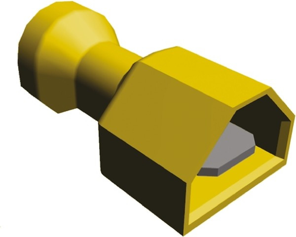 4-521098-2, Quick Disconnect Terminal 10-12AWG Brass Yellow Tab 23.75mm Tin Bag