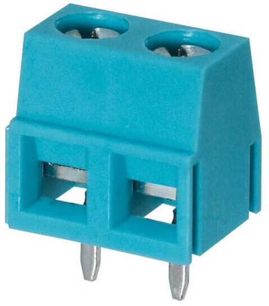 TB006-508-02BE, Fixed Terminal Blocks Terminal block, screw type, 5.08 , horizontal, 2 poles, CUI Blue, slotted screw, PCB mount TB006-508-02BE, Fixed Terminal Blocks Terminal block, screw type, 5.08 , horizontal, 2 poles, CUI Blue, slotted screw, PCB mount