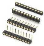 399-10-108-10-007000, Conn Spring Loaded Connector HDR 8 POS 2.54mm Solder RA Thru-Hole Bulk