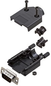 6355-0033-01, DE-9 Plug D-Sub Connector Kit, Steel