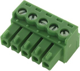 EBK-05-B, TERMINAL BLOCK, EUROSTYLE, 5 POSITION 24-12AWG