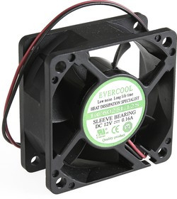 EC6025L12S, Вентилятор 12В, 60х60х25мм , подш. скольжения, 4000 об/мин