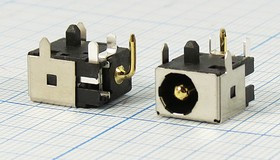 Гнездо питания DC 2,5D5,5, 3C2Cэкран, на плату, угловое, PJ042