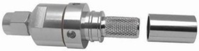 EZ-300-SM-X, RF Connectors / Coaxial Connectors SMA-male (plug) crimp connector, non-solder pin, no braid trim
