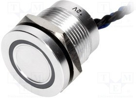 PS193P10Y01B12VT, Переключатель: пьезоэлектрический, Пол: 2, SPST-NO, 0,2A/24ВAC