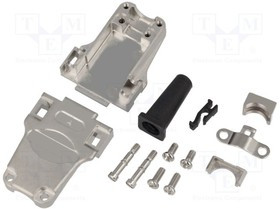 DTZF09-K, Корпус для разъемов D-Sub, D-Sub HD 15pin,D-sub 9pin, прямой