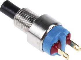 9633NCD+U482, Miniature Push Button Switch, Momentary, Panel Mount, 6.5mm Cutout, SPST, 30V dc 9633NCD+U482, Miniature Push Button Switch, Momentary, Panel Mount, 6.5mm Cutout, SPST, 30V dc