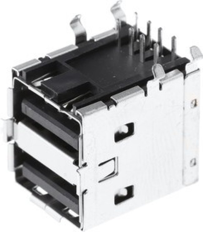 67298-3090, Right Angle, Through Hole, Socket Type A USB Connector 67298-3090, Right Angle, Through Hole, Socket Type A USB Connector