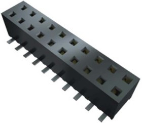 MMS-107-01-L-SV, MMS Series Straight Through Hole Mount PCB Socket, 7-Contact, 1-Row, 2mm Pitch, Solder Termination