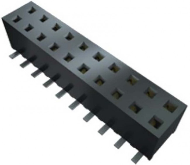 MMS-107-01-L-SV, MMS Series Straight Through Hole Mount PCB Socket, 7-Contact, 1-Row, 2mm Pitch, Solder Termination
