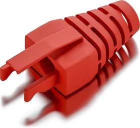 GCR-52052, GCR Колпачок для коннектора 8p8c RJ-45 5кат изолирующий красный (100шт) диаметр кабеля: 5.0-5.5 мм