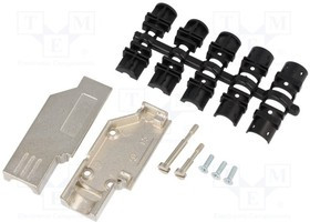 DCMR15-FK-K, Корпус для разъемов D-Sub, D-Sub HD 26pin,D-sub 15pin, UNC4-40