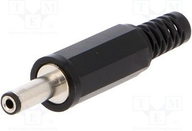 1631-01, Вилка, питания DC, "мама", 3,4/1,4мм, с амортизатором, на провод
