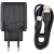 Блок питания (сетевой адаптер) VIXION H2c 2xUSB QC 3.0, 2.4A с кабелем Type-C 1м (черный)