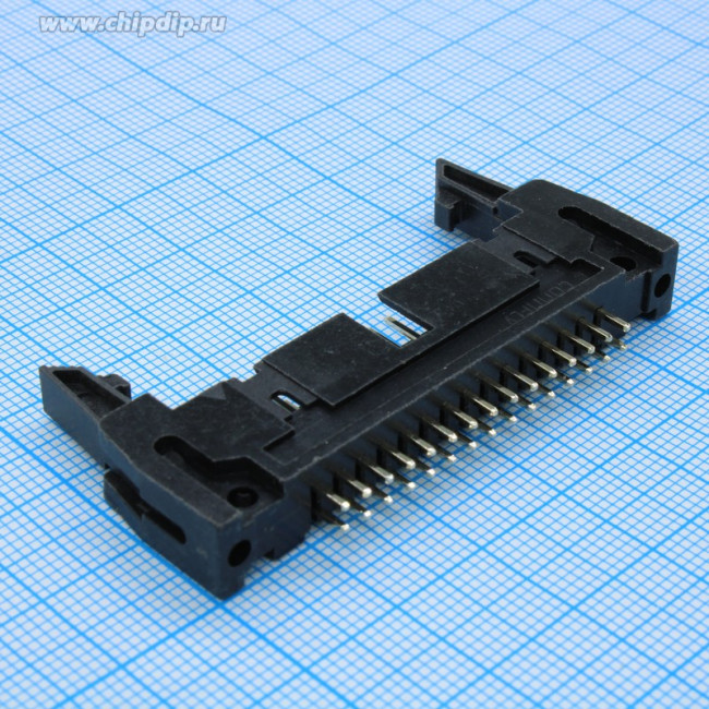 SCM-30 (DS1011-30S) (IDCC-30MS), Вилка на плату прямая с защелкой 30pin