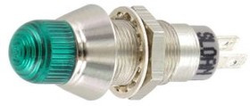 174S816G1G81NCL1, LED Indicator, Faston Terminal, 2.8 x 0.5 mm, Fixed, Green, DC, 28V