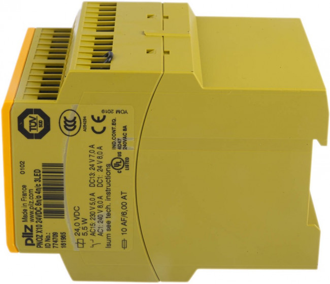 774709, Single/Dual-Channel Safety Switch/Interlock Safety Relay, 24V dc, 6 Safety Contacts