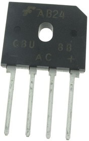GBU8B, Rectifier Bridge Diode Single 100V 8A 4-Pin Case GBU Tube