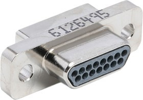 MWDM2L-15PS, MWDM 15 Way Panel Mount D-sub Connector Plug