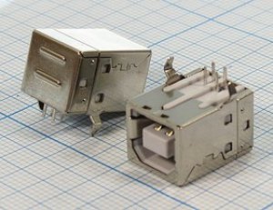 Гнездо USB на плату, угловое, тип B, 4 контакта , USB B-FR; Q-2995 гн USB \B\4P2C\плат\угл\USB B-FR Гнездо USB на плату, угловое, тип B, 4 контакта , USB B-FR; Q-2995 гн USB \B\4P2C\плат\угл\USB B-FR