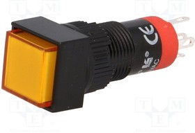 V10F-11Z-O, Переключатель: кнопочный, Пол: 2, SPDT, 0,5A/250ВAC, 1A/24ВDC, IP40