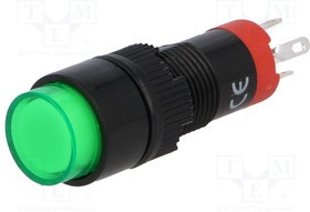 V10Y-11-6G, Переключатель: кнопочный, Пол: 2, SPDT, 0,5A/250ВAC, 1A/24ВDC, IP40