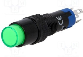 V8Y-11-24G, Переключатель: кнопочный, Пол: 2, SPDT, 0,5A/250ВAC, 1A/24ВDC, IP40