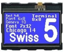EA eDIP128B-6LW, LCD Graphic Display Modules &amp; Accessories 128x64 Intl. Blue Neg White Bklght
