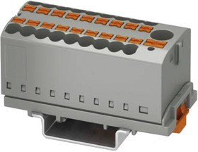 3273110, DIN Rail Terminal Blocks PTFIX 6/18X2,5NS35GY 2.5mm2 w/6mm2 feedin