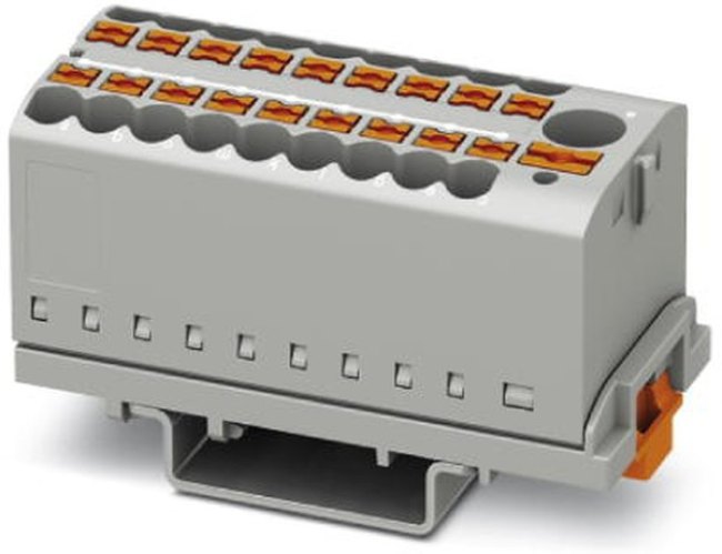 3273110, DIN Rail Terminal Blocks PTFIX 6/18X2,5NS35GY 2.5mm2 w/6mm2 feedin