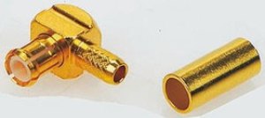1-1337585-0, Plug Cable Mount MCX Connector, 50, Crimp, Solder Termination, Right Angle Body 1-1337585-0, Plug Cable Mount MCX Connector, 50, Crimp, Solder Termination, Right Angle Body